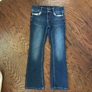 Faded glory girls jeans size 10 bootcut dark wash